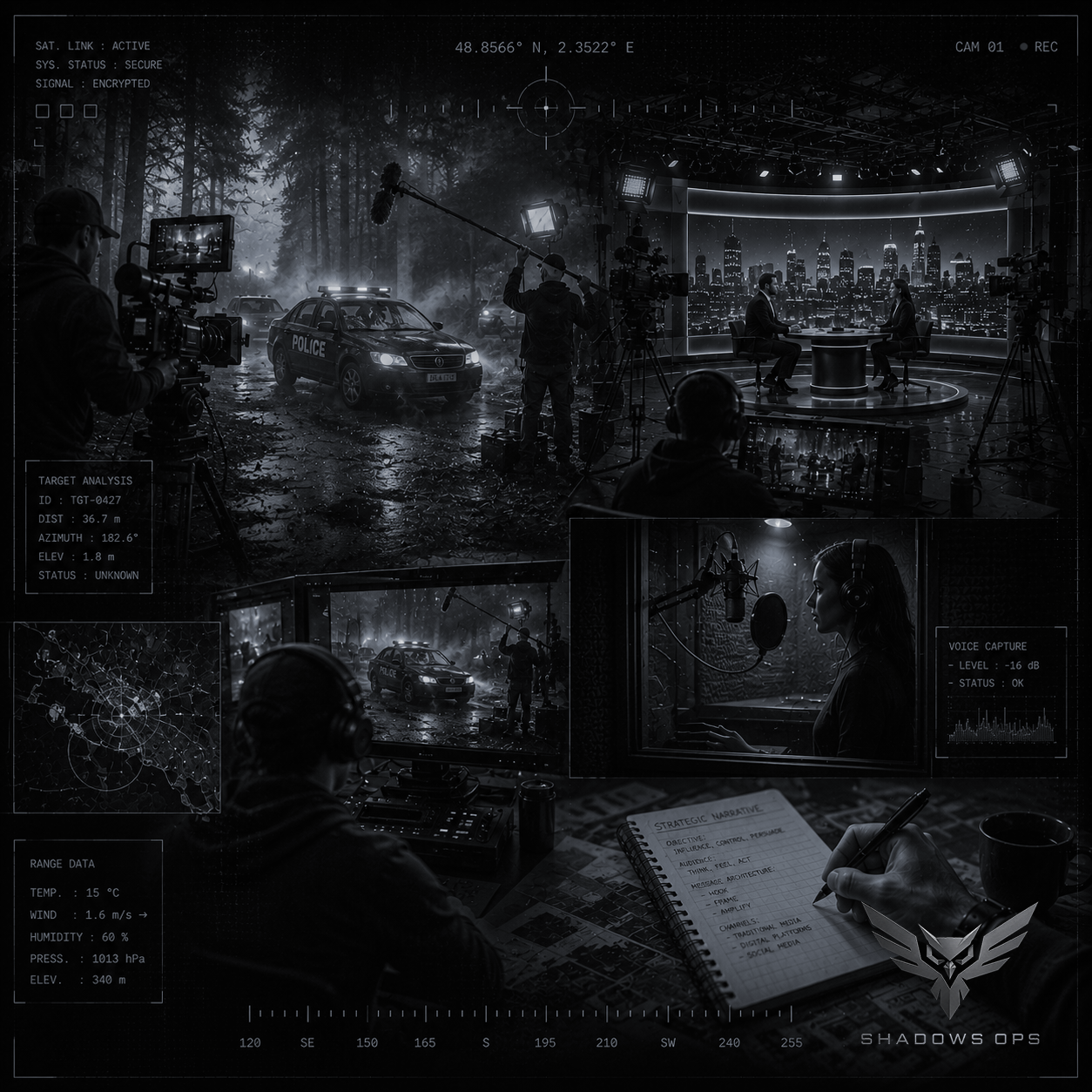 Media production, storytelling and operational narrative environment